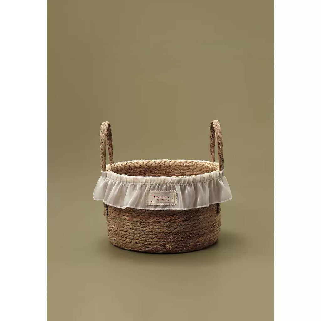 Nordic Lace Woven Straw Handheld Storage Basket
