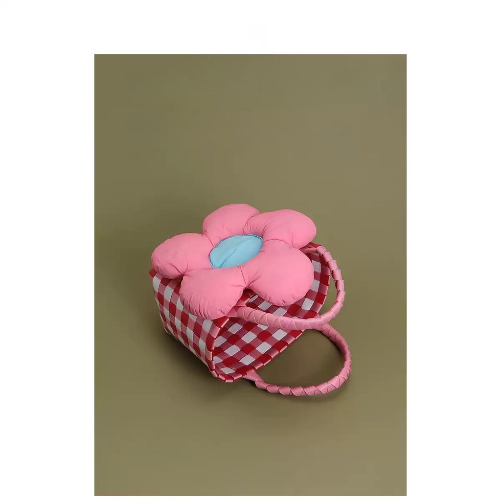 Cute Floral Handheld Tote Bag