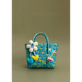 Heart & Floral Woven Tote Bag