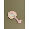 Sweet Heart Pattern Woven Hand Fan