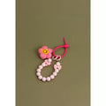 Candy Color Smiley Fabric Sunflower Beaded Key chain