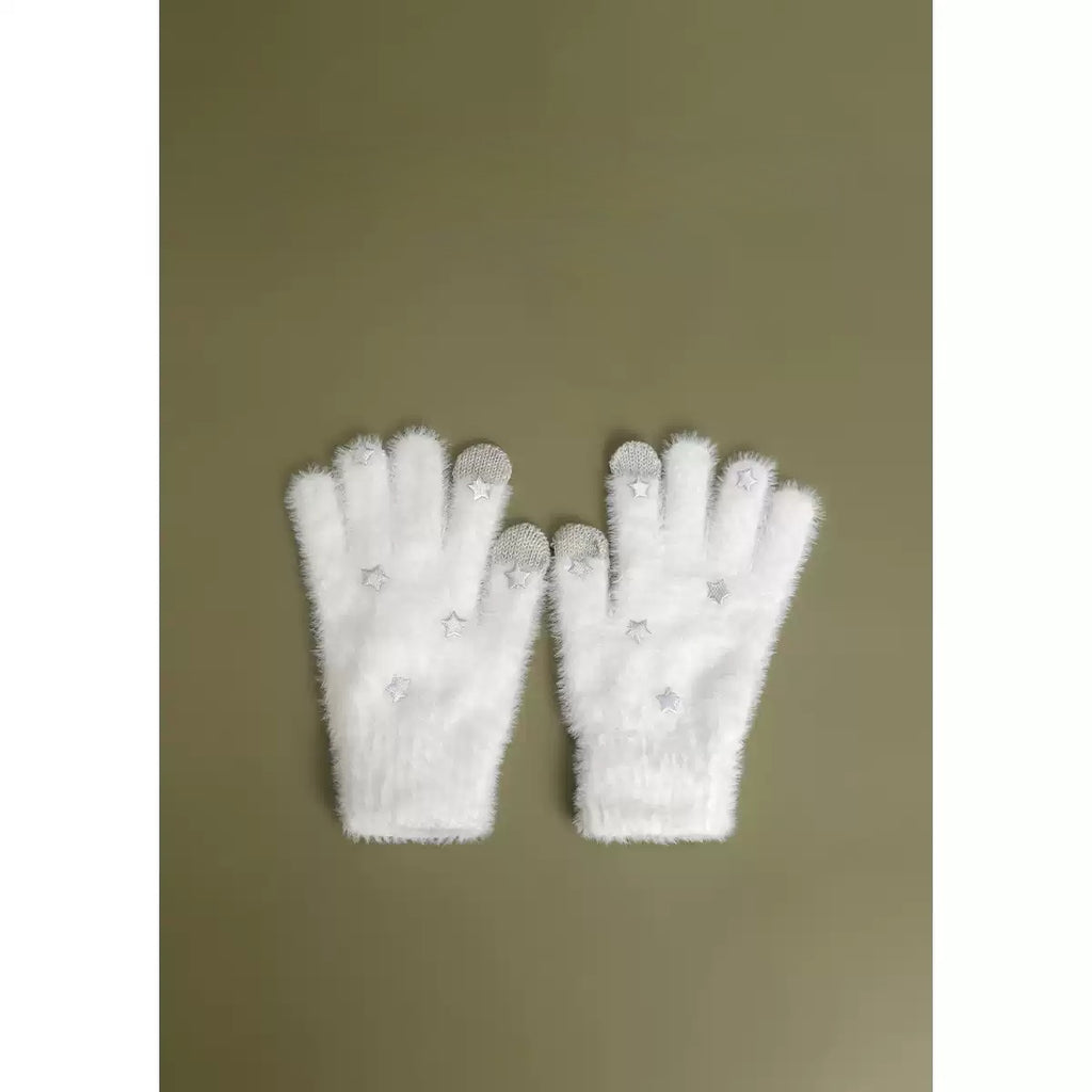 Women's Fluffy Star Gloves