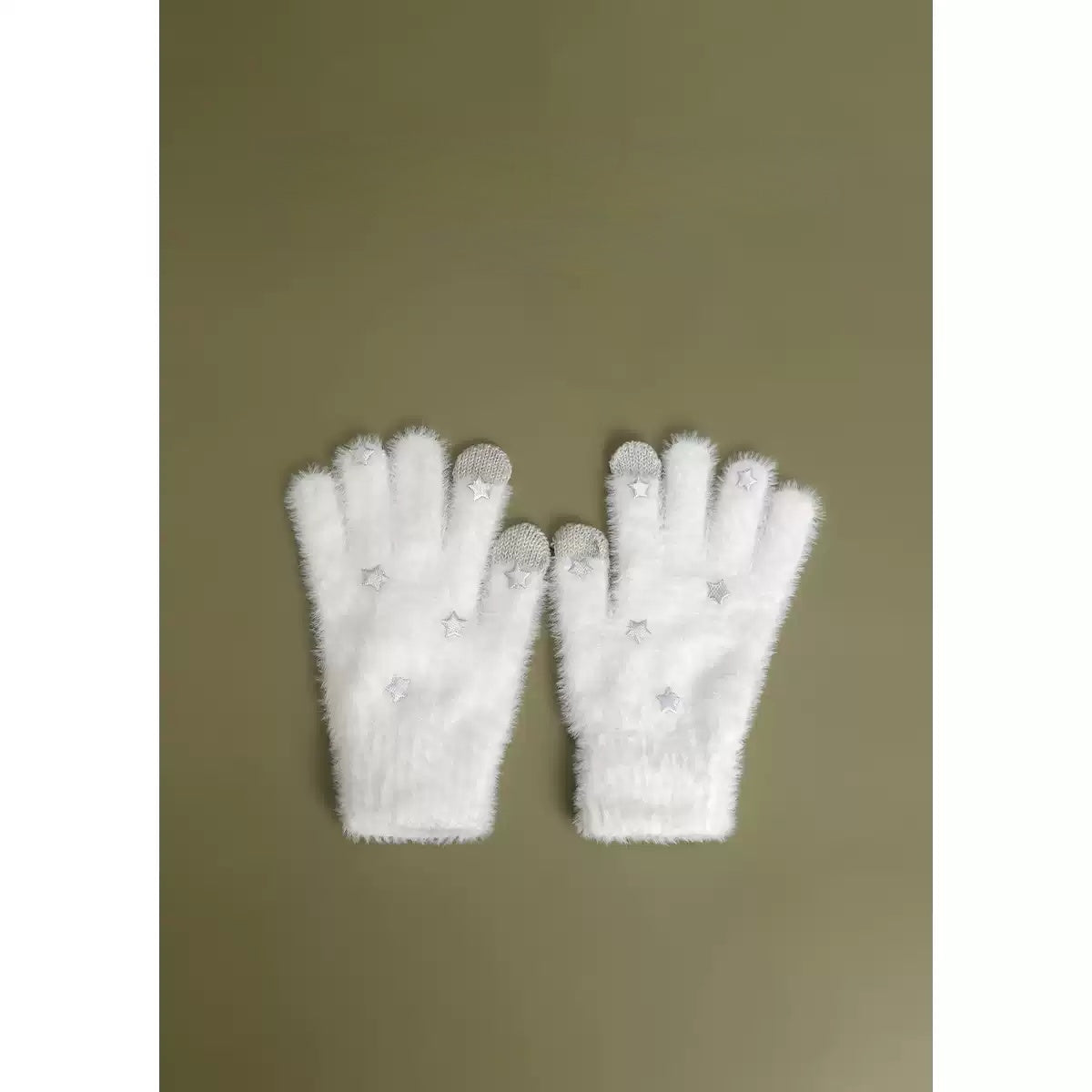 Women's Fluffy Star Gloves