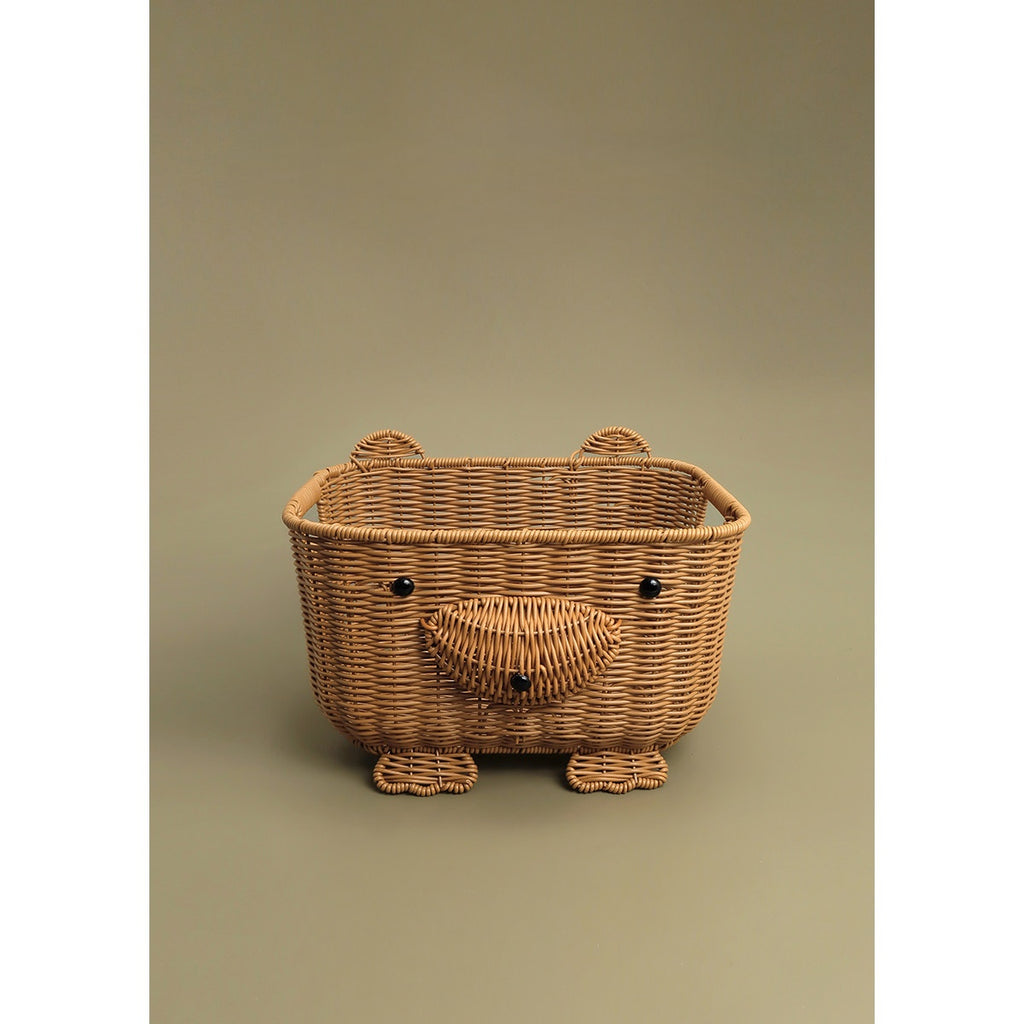 Cute Puppy Bear Woven Storage Basket