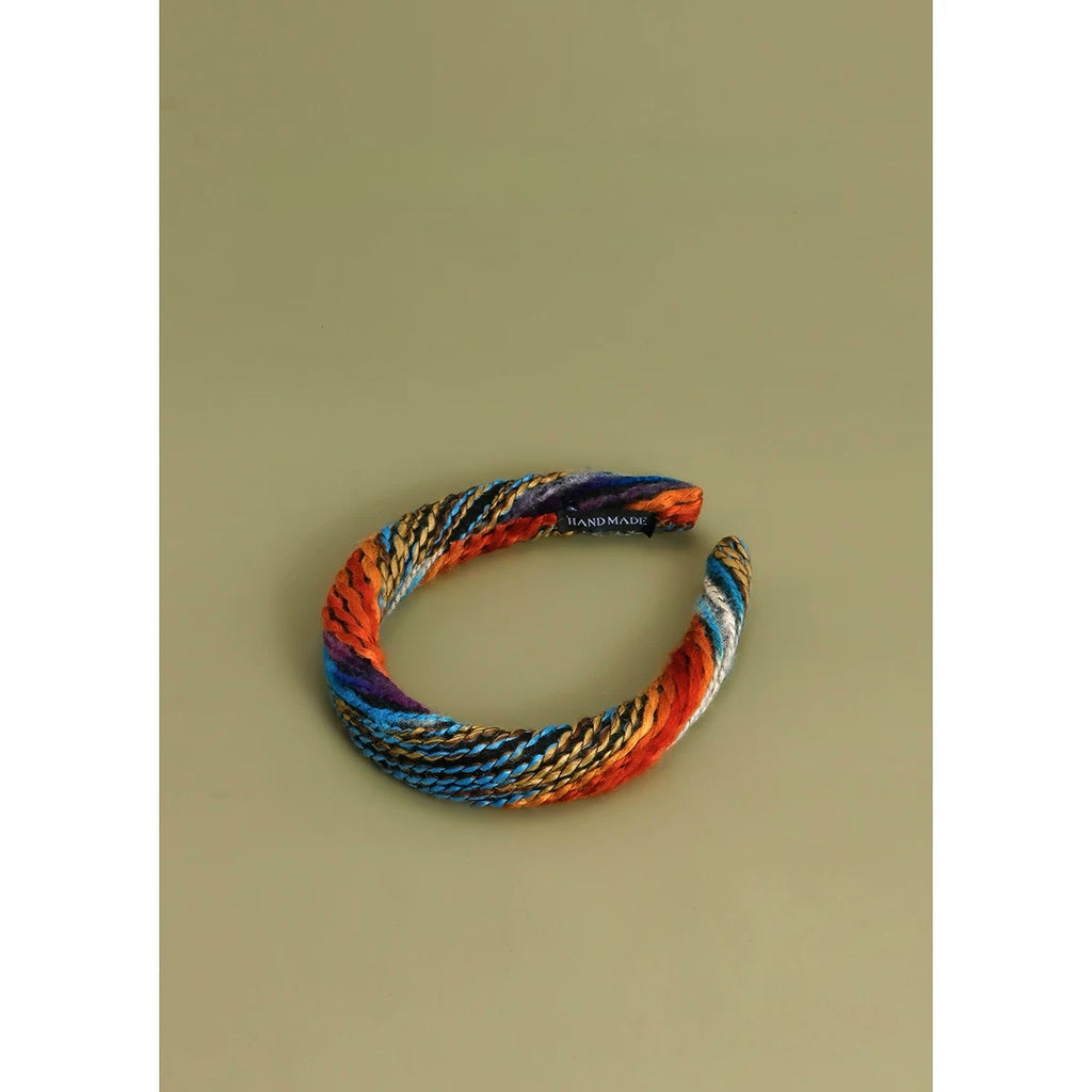 Rainbow Color Yarn Knitted Headband