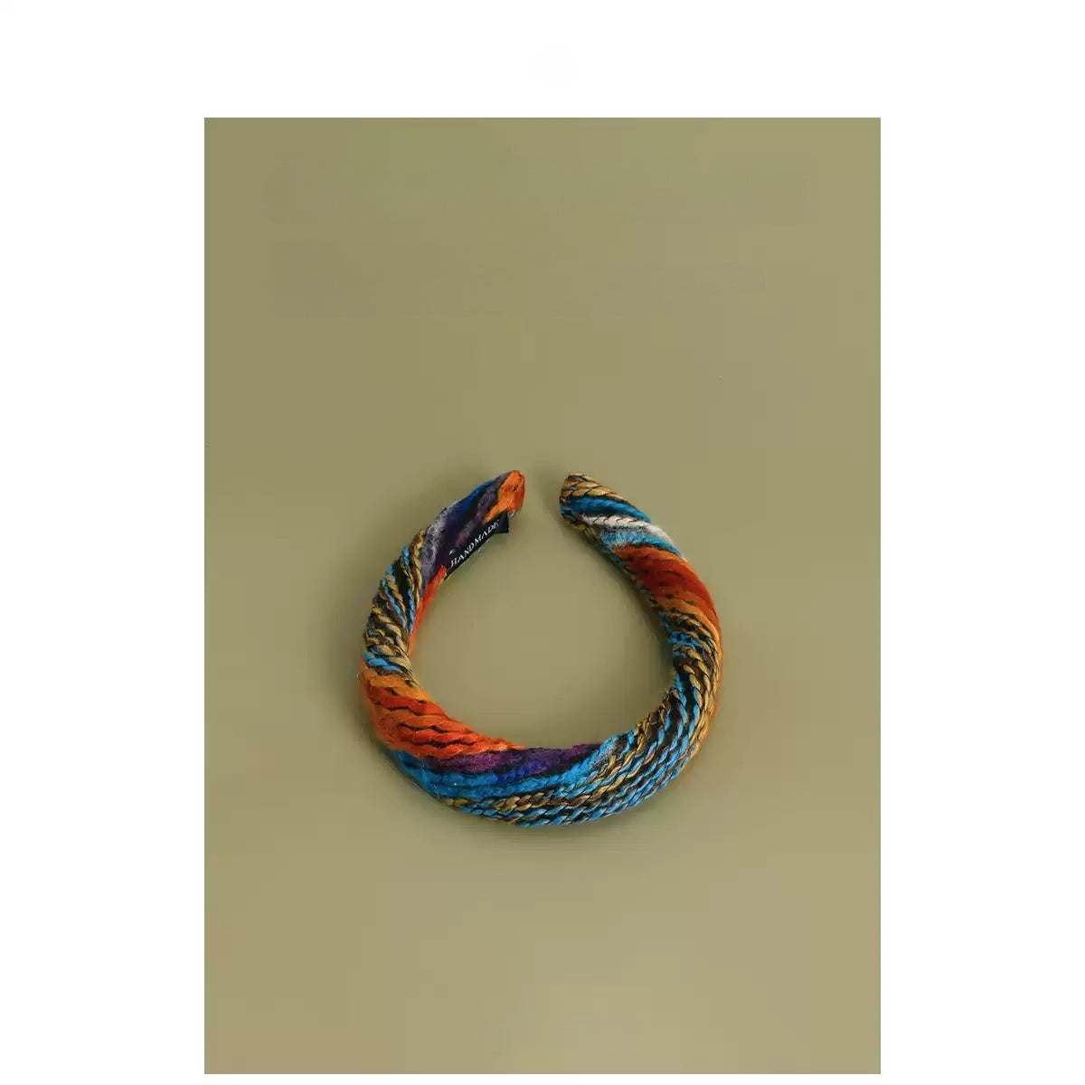 Rainbow Color Yarn Knitted Headband