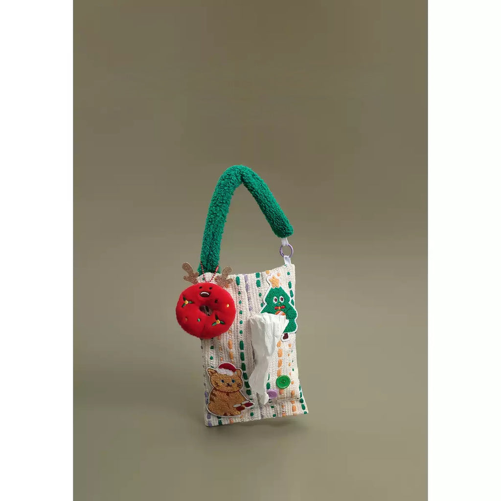 Cute Christmas Tree Car Tissue Holder