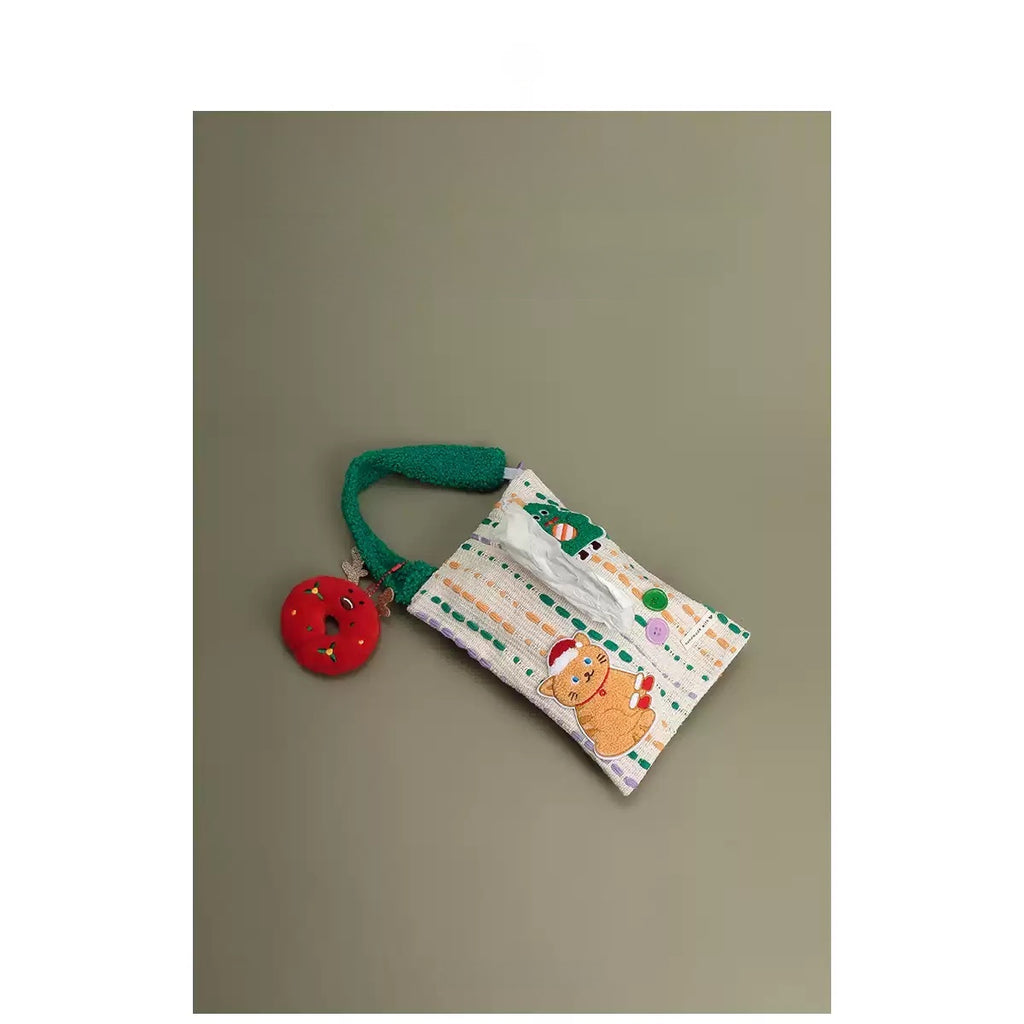 Cute Christmas Tree Car Tissue Holder