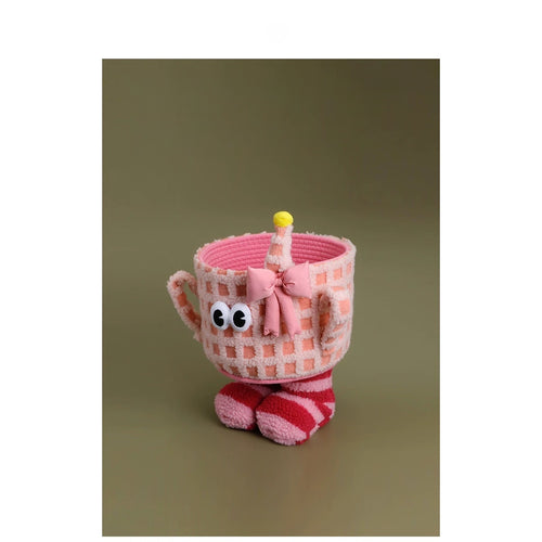 Cartoon Monster Shaped Woven Picnic Basket