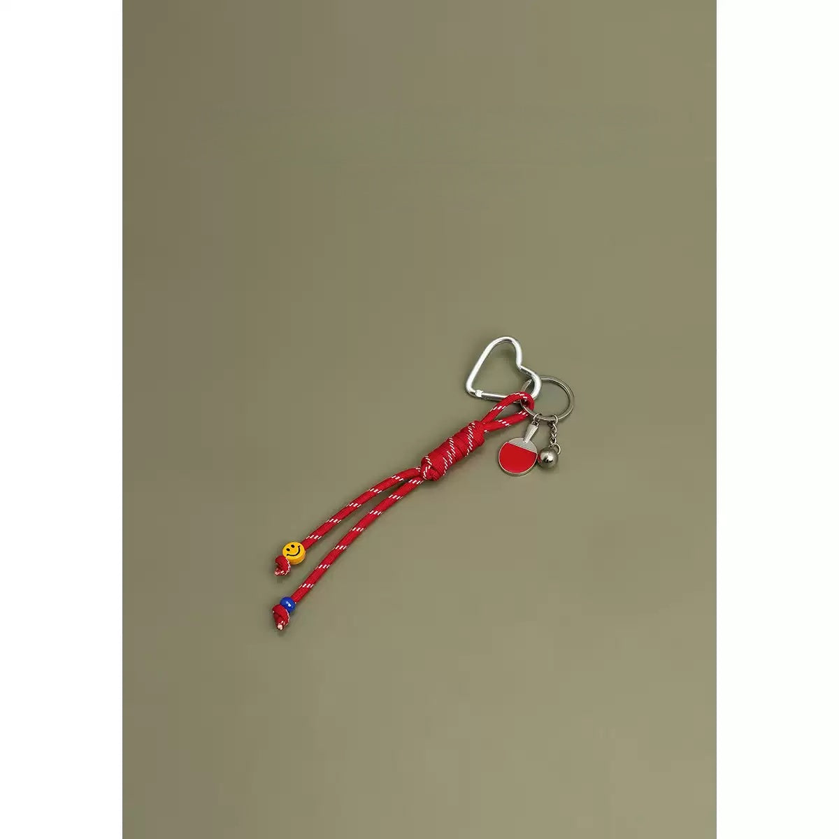 Ping Pong Ball Woven Rope Keychain