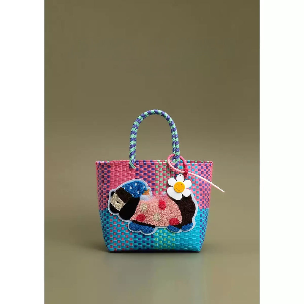 dachshund woven bag