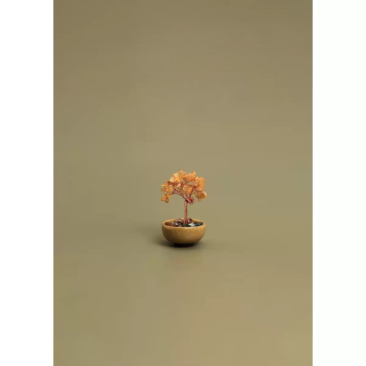 Mini Natural Citrine Money Tree Feng Shui Tabletop Ornament