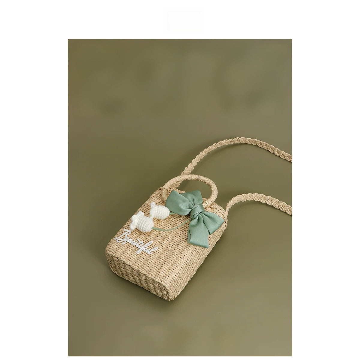 Lily of the Valley Rattan Handbag