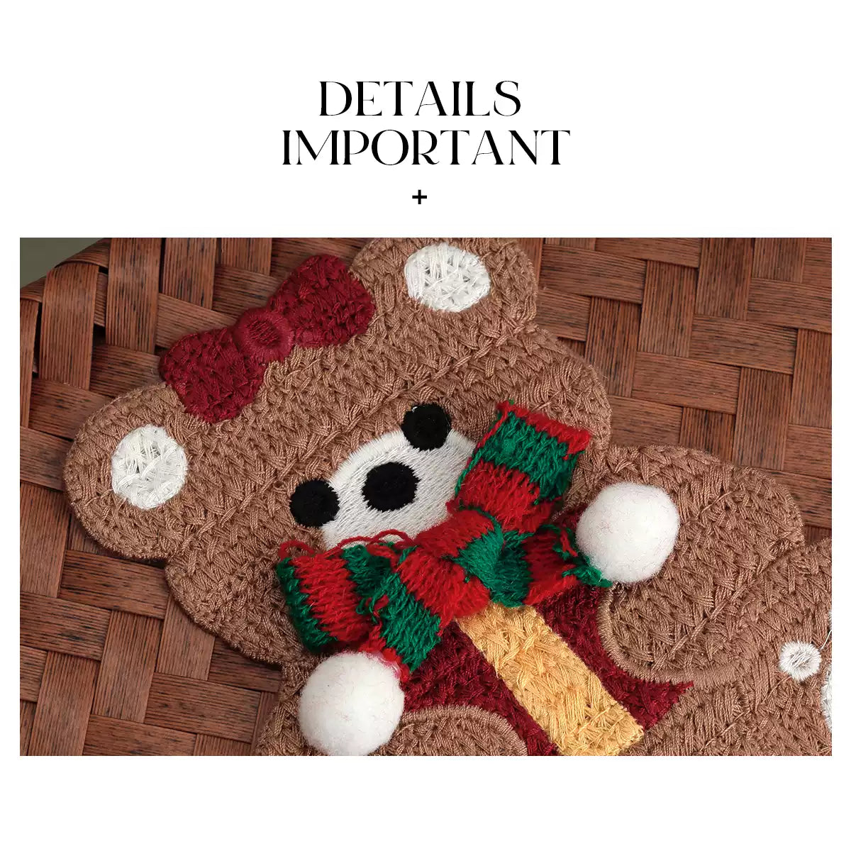 Cute Bear Shaped Rattan Storage Basket