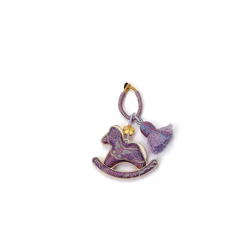Rocking Horse Keychain Charm