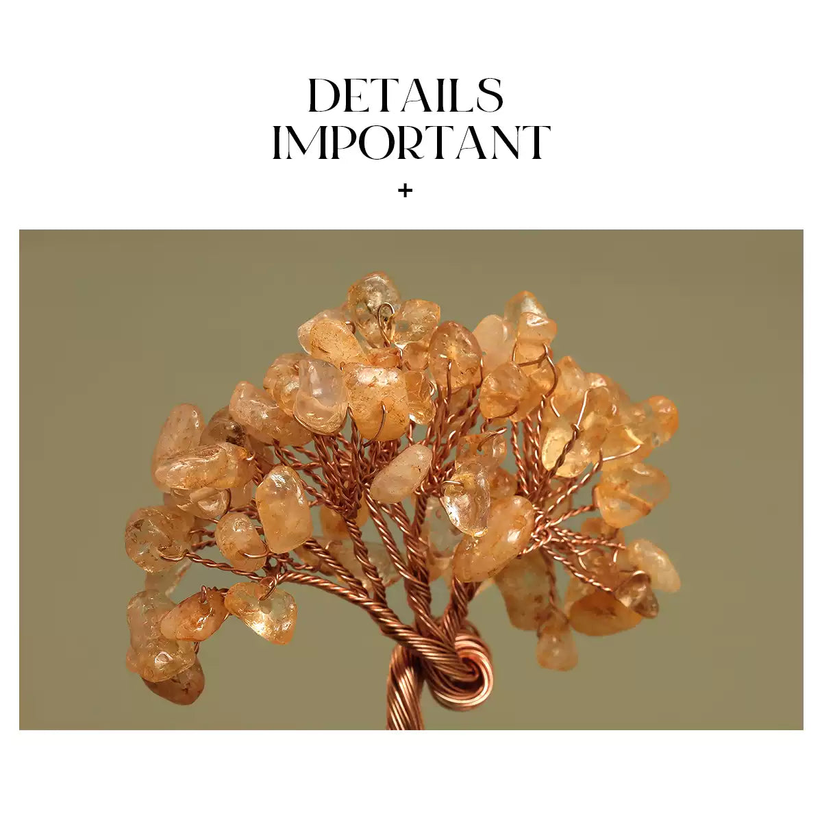 Mini Natural Citrine Money Tree Feng Shui Tabletop Ornament