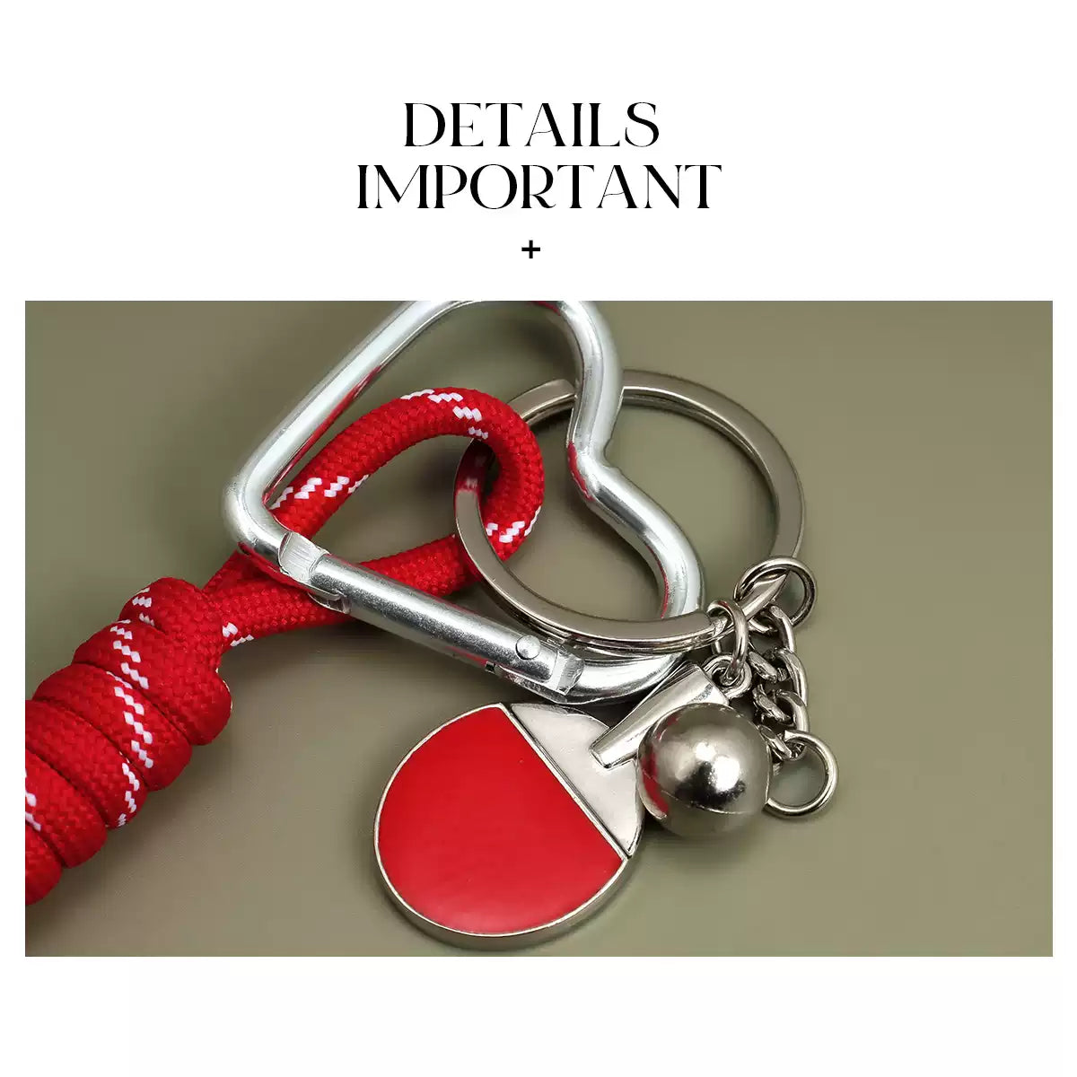 Ping Pong Ball Woven Rope Keychain