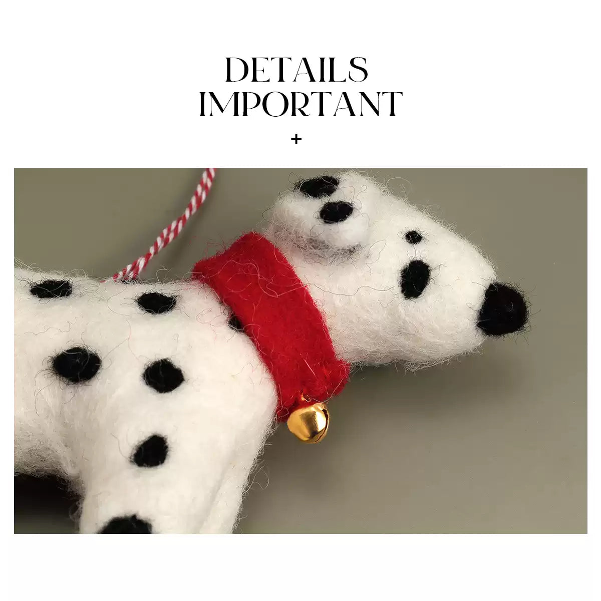 Dalmatian Felt Wool Ornament
