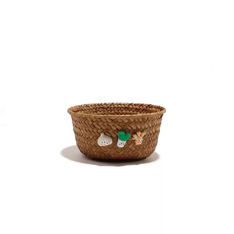 Cute Hand Woven Cotton Storage Basket